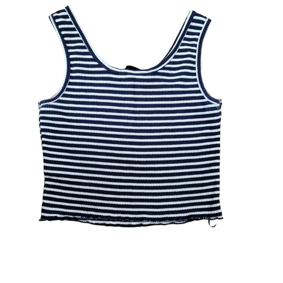 💕So Striped cropped tank top - Picture 2 of 3